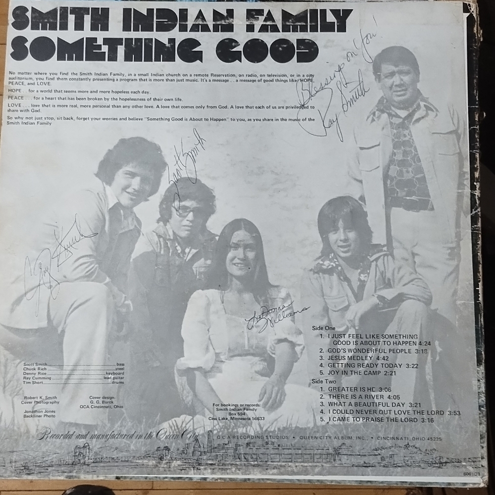 Autographed The Smith Indian Family Something Good